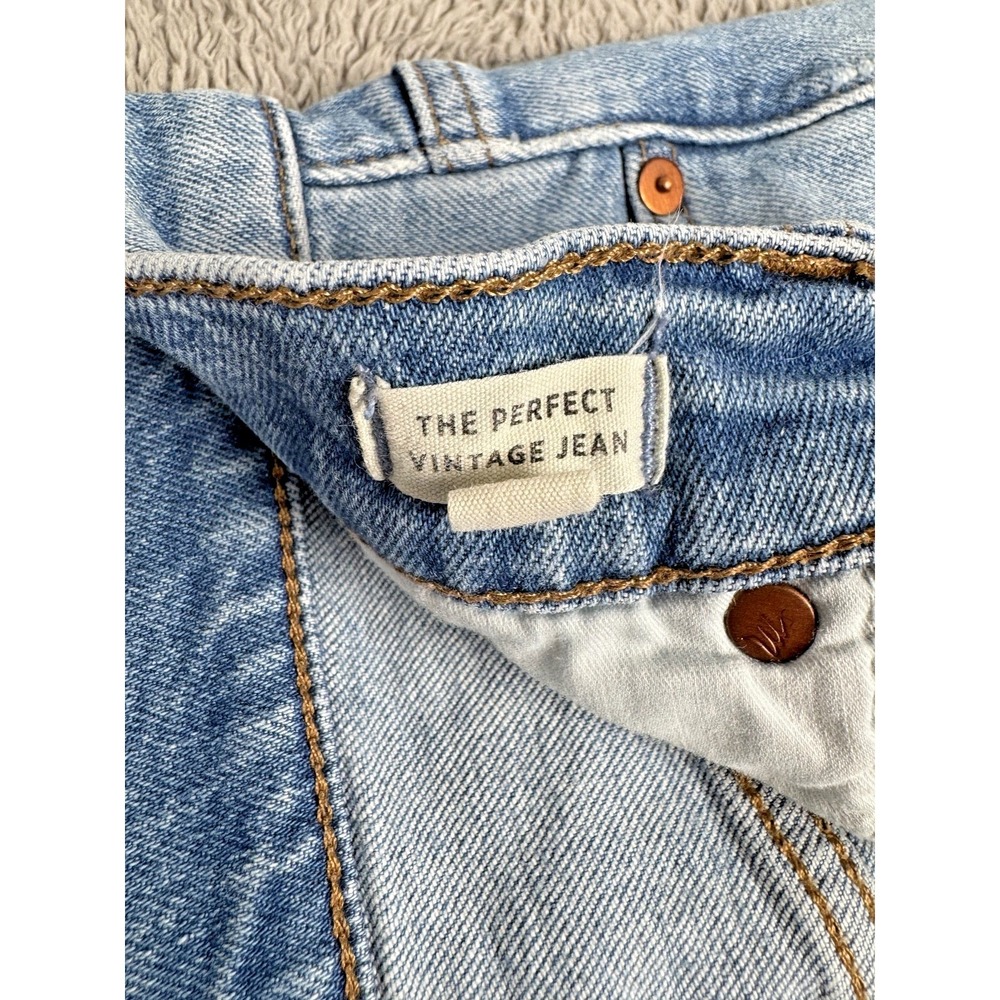 Madewell Perfect Vintage Jeans Women 26 Distressed Blue Denim - Picture 4 of 8